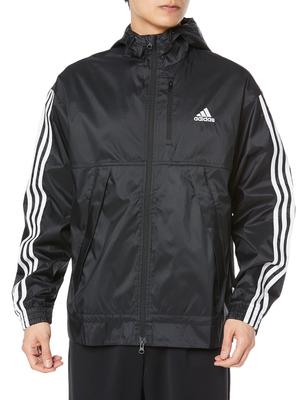 Adidas BXF20 Hooded Woven Jersey Black Size XL Men's 3-Stripes Loose-Fit Top, (IB0248),