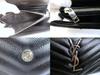 Authentic Saint Laurent YSL Silver YSL Motif Black Leather Long Flap Wallet #a875  Refurbished