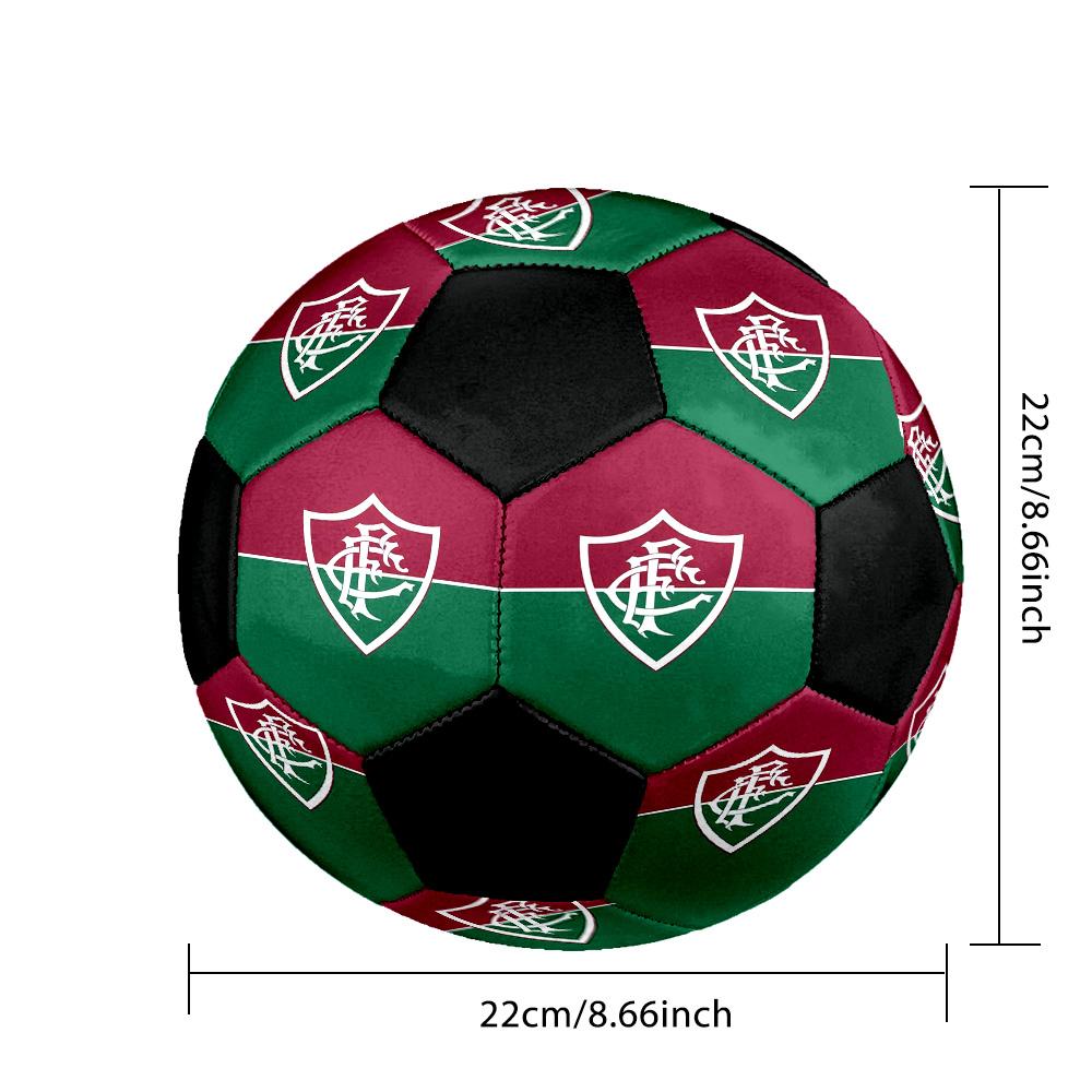 Fluminense Indoor Soccer Ball Colorful All Ages Size 5 Machine Stitched PVC Competition Ready Durable High-Bounce