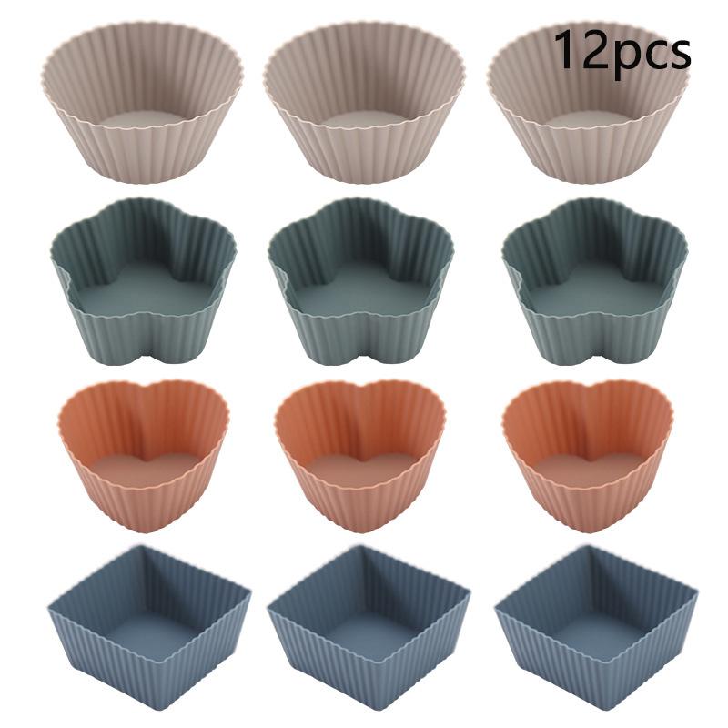 

12 шт. силиконовых разделителей для ланч-боксов, разделители для ланч-боксов Bento, разделители для ланча, тарелки, чашки, заправка для салата для детей, аксессуары для обеда разноцветный