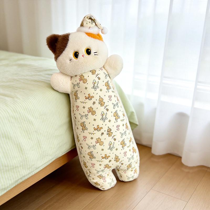 Cartoon Cat Plush Pillow With Soft Pp Cotton For Kids Nap Comfort