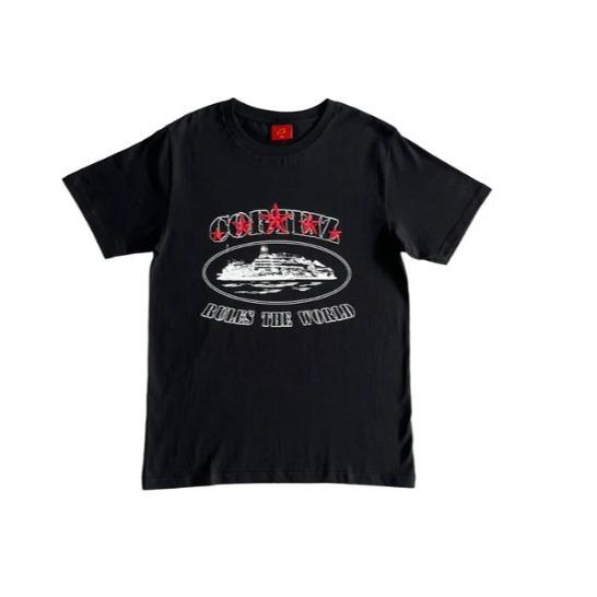 European and American Trendy Brand Series Printed T-shirt Street High Street Star T-shirt Casual Hip Hop Trend Half-sleeved T-shirt