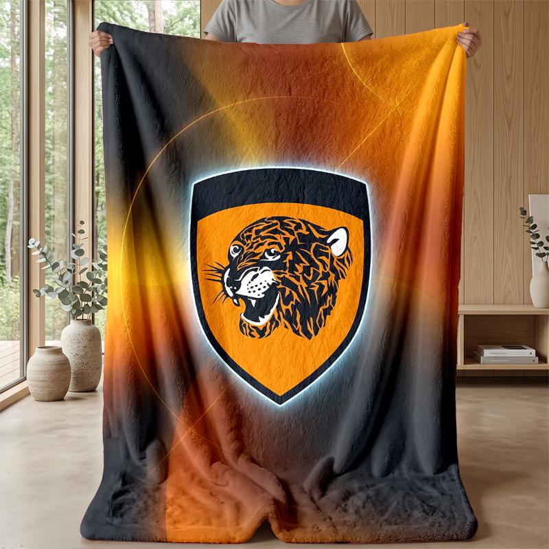 Hull City Football Print Flannel Blanket, Soft Warm Lightweight Throw Blanket for Sofa Bed Camping