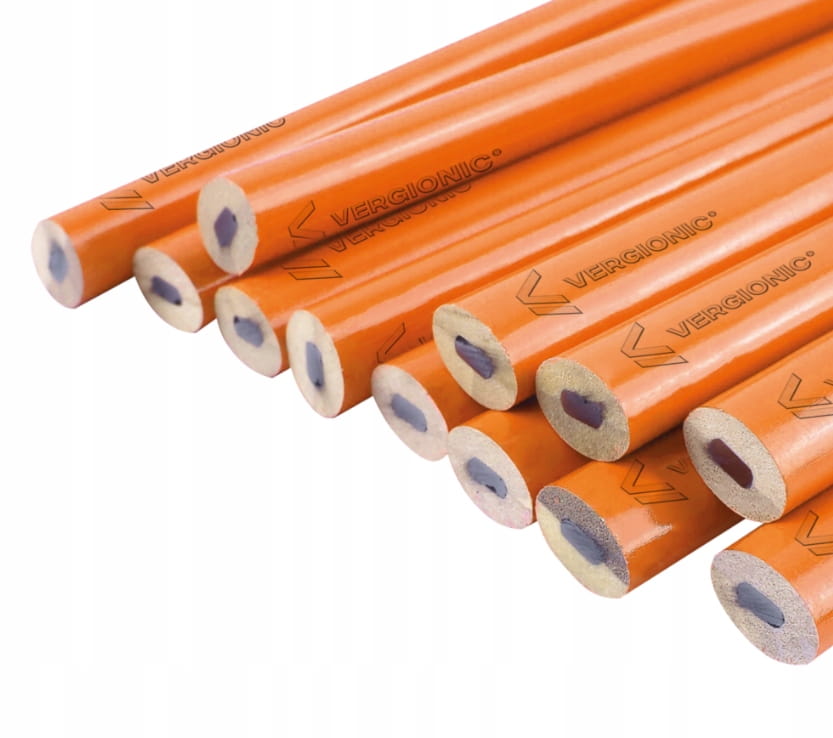 Set of 12 construction pencils 18cm carpentry