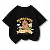 Capybara Girls' T-Shirt Summer Cute Graphic T Shirts O-Neck Girls Short Sleeve Clothing Fashion Casual Tops Children's Clothing