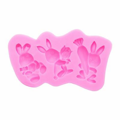 3 Stampi in Silicone Coniglietto Piccolo Coniglietto Abbraccio Ravanello Gelatina Cioccolato Budino Mousse Torta Decorazione Macinino