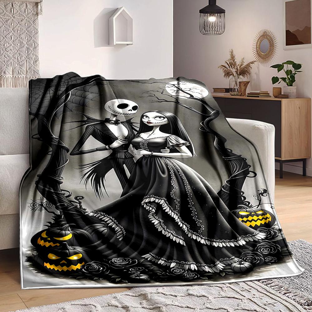 1Pc Nightmare Before Christmas Blanket Soft And Comfortable Casual Warm Camping Travel Christmas Halloween Xmas Gift M928476
