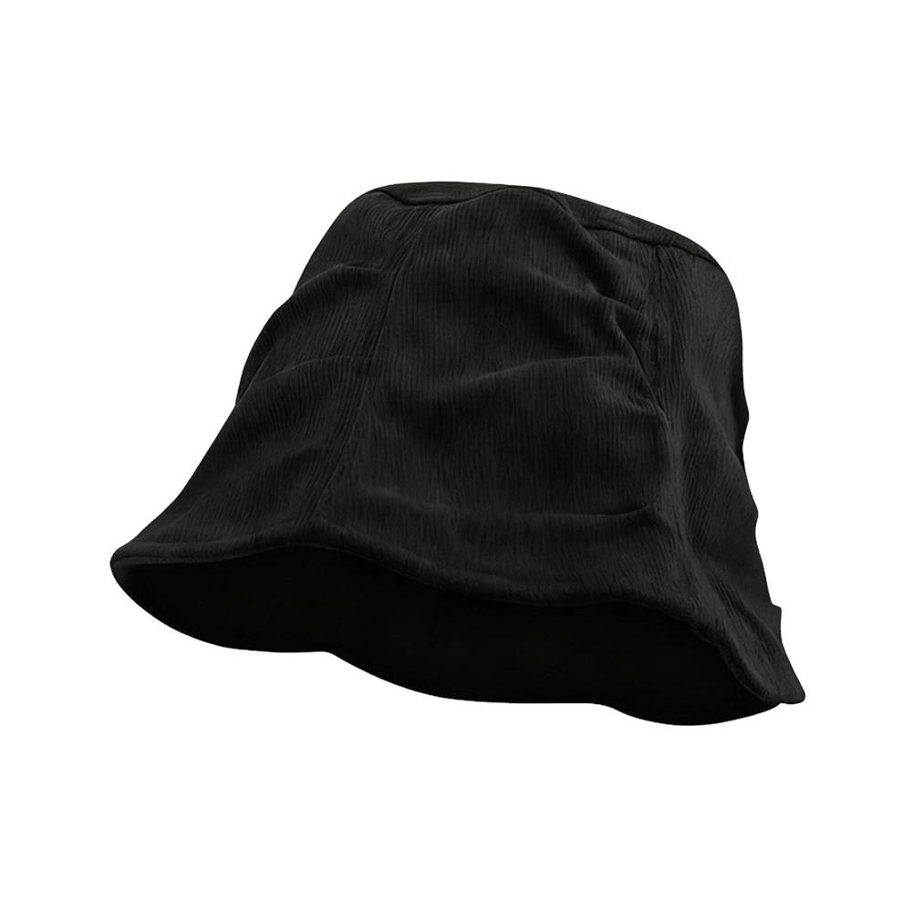 

Versatile Sun Hat Adjustable Fisherman Hat Fashion Corduroy Bucket Hat for Women чёрный
