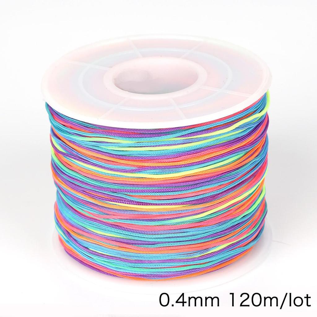 45/120 Meter Baumwollkordel Nylonkordel Faden Schnur DIY Perlenarbeiten Geflochtenes Armband Schmuckherstellung