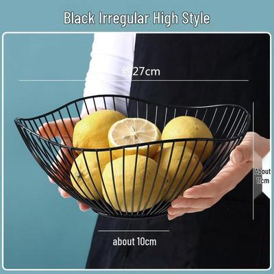 Abay Nordic Iron Art Fruit & Snack Basket