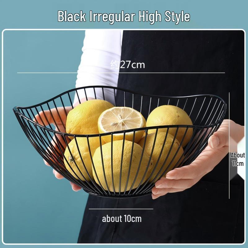 Abay Nordic Iron Art Fruit & Snack Basket