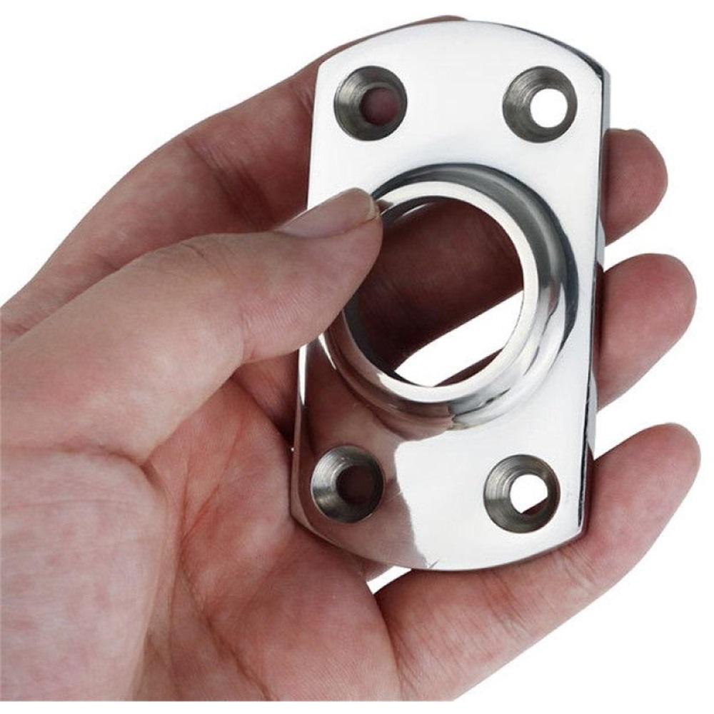 Marine Hardware Fittings Square Tube Seat Weldable Deck Handrail Railing Bracket Yacht Stainless Steel Fittings