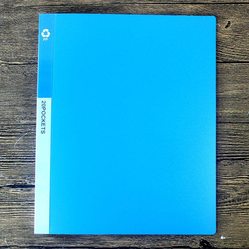 

Candy Color Transparent Porous A4 Loose-Leaf Folder Test Paper Clip Music Book Insert Folder 20 40 Pages Info Booklet 20 Pages Blue