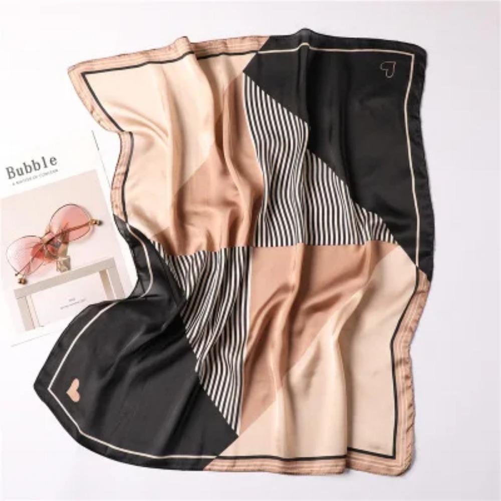 2025 Summer Luxury Brand Silk Scarf Square Women Shawls And Wraps Fashion Office Small Hair Neck Hijabs Foulard Scarves 70*70cm