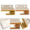 3 Rows Sewing Machine Feed Dog Silver Rubber Lockstitch Sewing Machine Parts Convenient Industrial Grade Toothless Feed Dog