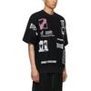 We11done Ss21 Graphic All Over Logo Short Sleeve T-Shirt Unisex T-Shirt Black WD-TT1-21-515-U-BK
