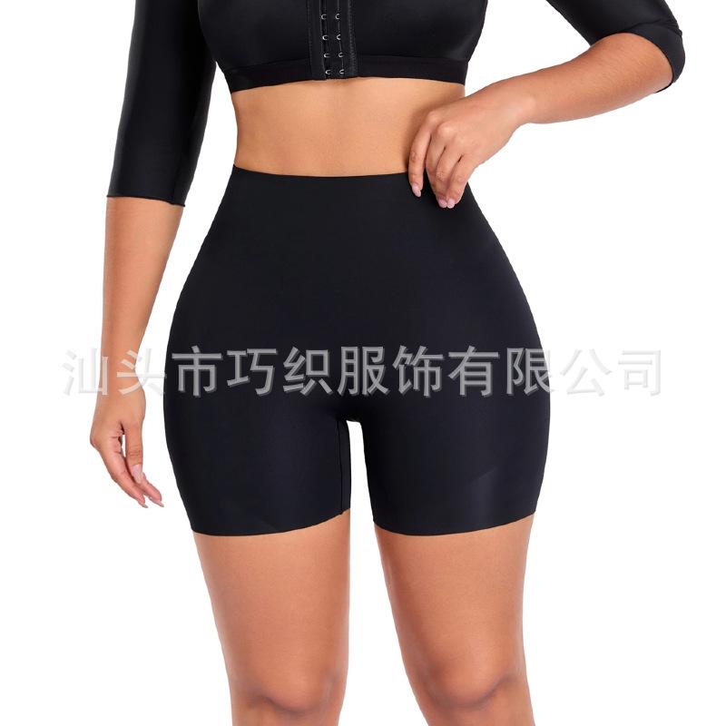 

New High Waist Belly Hip Pants Women s Postpartum Body Shaping Tie Waist Hip Hip Flat Corner Safety Pants XS чёрный