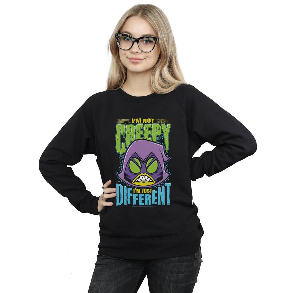 DC Comics Womens/Ladies Teen Titans Go Creepy Raven Sweatshirt