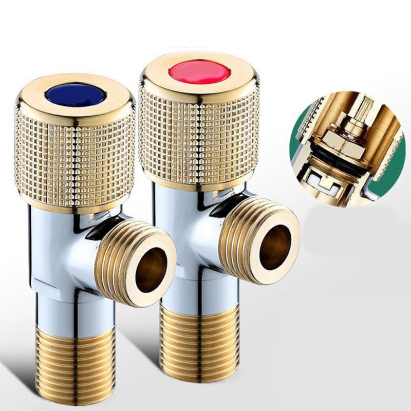 Industrial Strength Angle Valves Anti Corrosion Thickened Anti Burst Brass Angle Valves for Water Flows Control Systems