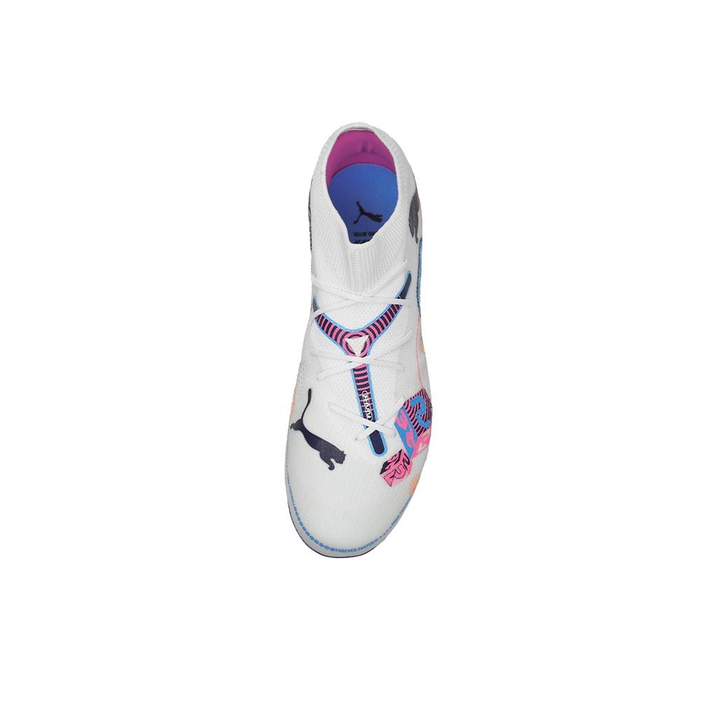 Puma Future 7 Match Mg Artificial Grass Football Shoes Unisex Football Shoes White Blue Pink 108136-01