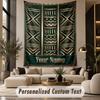 Art Déco (5) Tenture murale personnalisée sur le thème du texte avec nom personnalisé, tapisserie pour décoration intérieure, tissu de fond