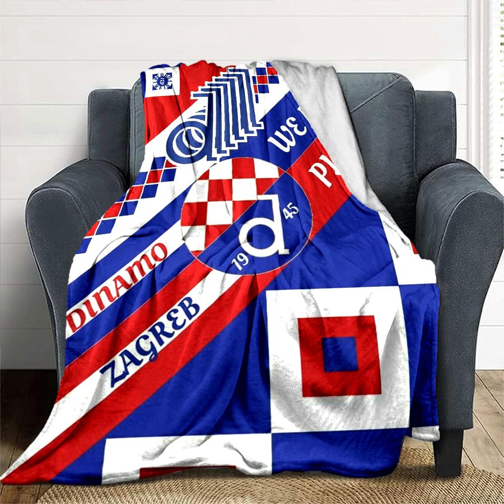 Dinamo Zagreb Print Flanelldecke Hohe Qualität Warm Bequem Decke für Alle Jahreszeiten Perfekt für Geschenke Heimdekoration