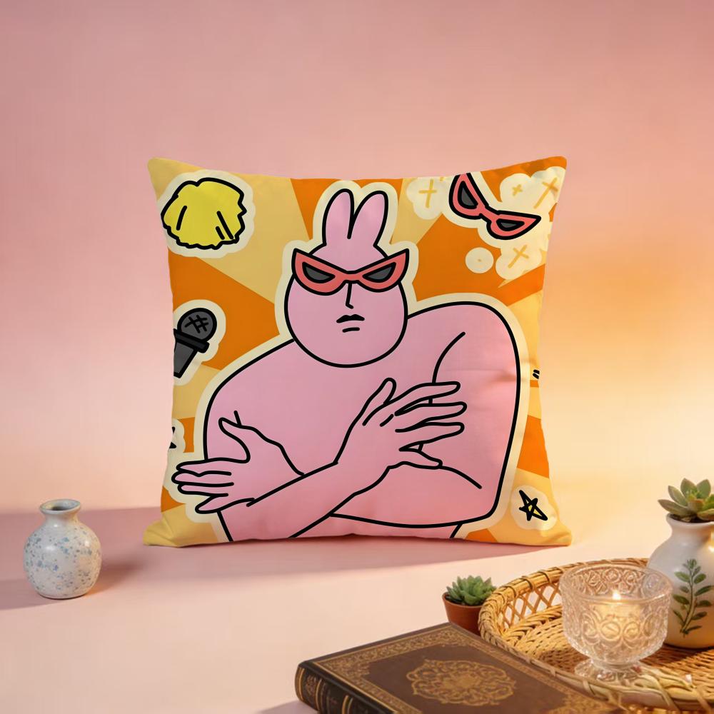 Hot mmy friend rabbitful Cushion Cover Premium SkinFriendly Pillow Case MultiPurpose for Home Office Travel