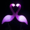 New 3 Pcs/set Waterproof LED Solar Lawn Lighting Flamingo Pattern White Light for Outdoor Garden