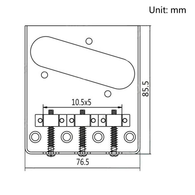 3 TL Zadel Asbak Zadelbrug met Schroeven voor Telecaster TELE Elektrische Gitaar