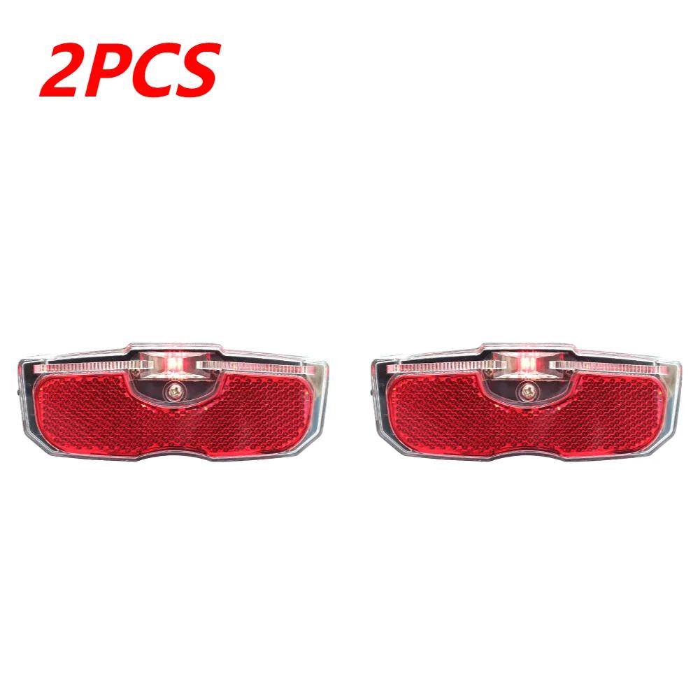 

3/2pcs Bike Luggage Rack Light LED Mountain Bike Tail Light Waterproof Bicycle Rear Seat Reflective Taillight Night Ridding