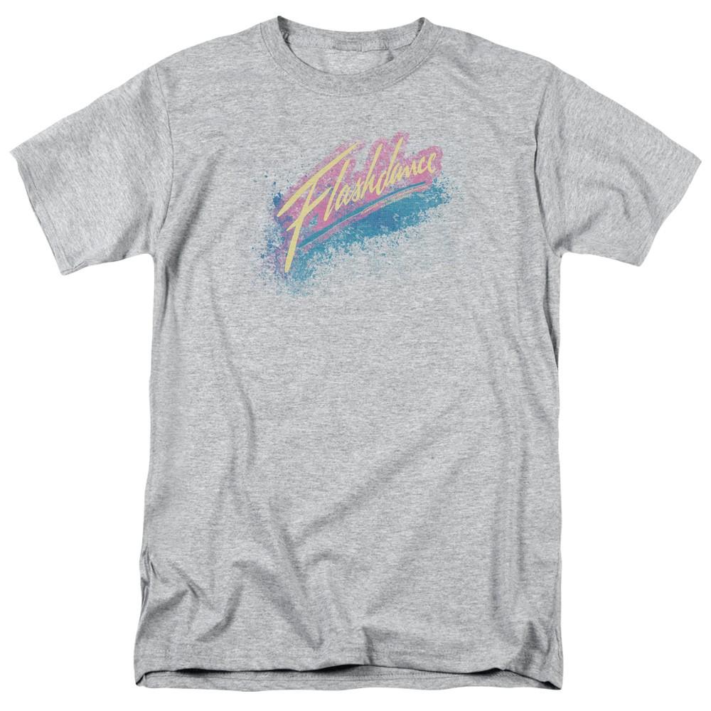 Flashdance - Spray Logo - Adult Unisex Short Sleeve T-Shirt - Gray 4XL