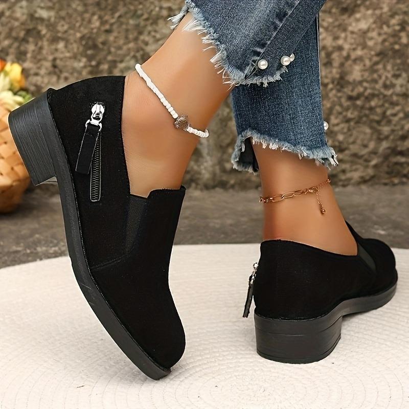 Damen Slipper - Rutschfeste TPR-Sohle, Ganzjahres-Schuhe in Schwarz für Alltags-, formelle und halbformelle Outfits - Gepolsterte Innensohle