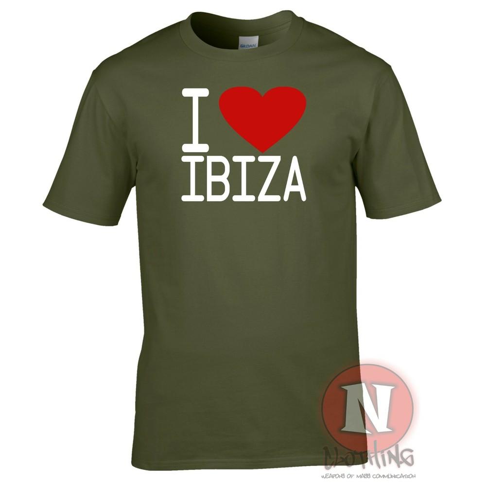 I Love Ibiza TShirt Club Party Edm Dj House Rave Music Retro Cool Festival Tee