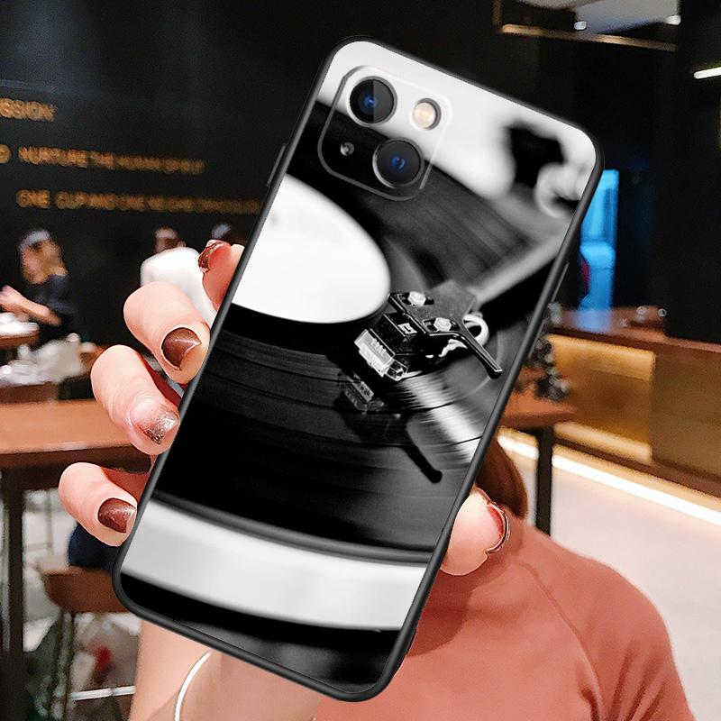 Vinyl DJ Record Art Phone Case For iPhone 16 Pro Max 15 13 12 11 14 Pro Max Plus 12 13 Mini XR 16e Funda Cover