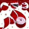 2rolls Classic Velvet Christmas Ribbons Set Craft Ribbon with Wired Edges Red & Green Ideal for DIY Crafts Holiday Decorations 2.5in 5yards Each