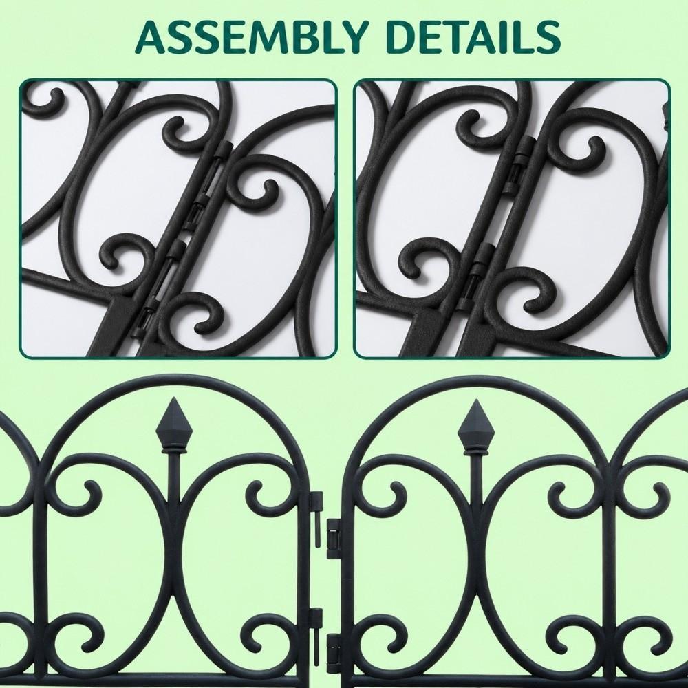 5pcs Weather Resistant Garden Edging Border 23in ×13in Plastic Landscape Barrier Flower Bed