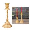 Elegant European Engraved Pattern Taper Candle Holders Antique Metal Candlestick Candelabra For Table Centerpieces