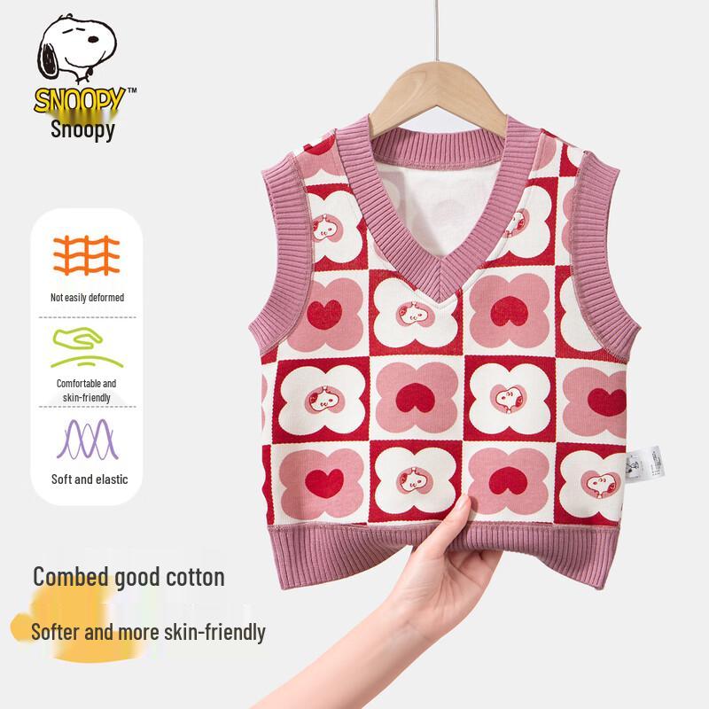 Вязаный жилет для девочек SNOOPY 110