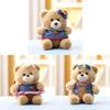 Plush Bear Backpack Charm With Cute Embroidered Details For Girls