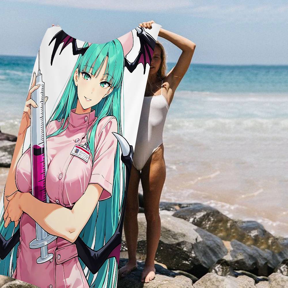Girl Game M-morrigan Aensland Microfiber Beach Towel Absorbent Quick dry Soft Yoga Swimming Resort Mountain Climbing Towel