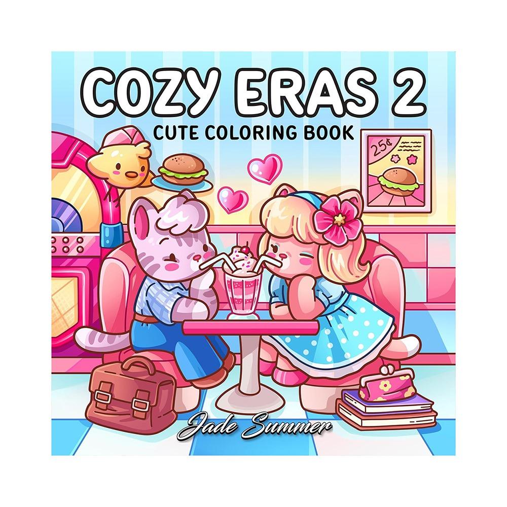 Educational Coloring Book Cartoon Doodles Book Cute Paperback  for Adults And Teens