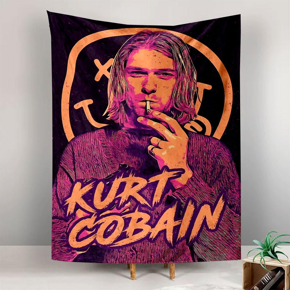 Kurt Cobain Wandbehang, Nirvana Grunge Legenden Kunst, Retro Rock Wanddekoration für Schlafzimmer WG
