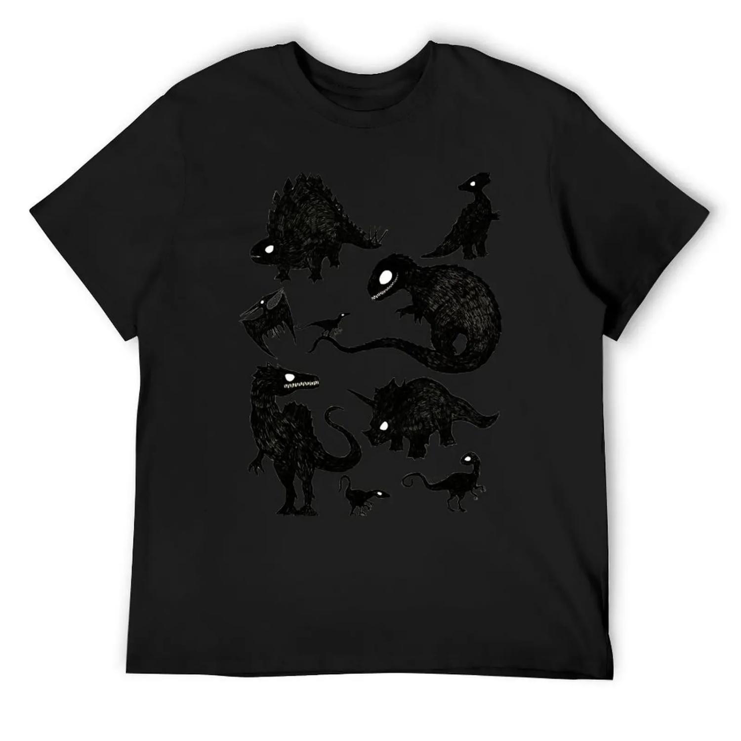 

Silhouetted Dinosaurs T-Shirt clothes anime figures man t shirt mens clothing XXXXXL чорний
