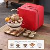 Yujie Ceramic Hearth Tea Set with Pumpkin Pot & Charcoal Stove