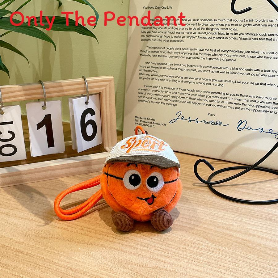 Plush Cartoon Sports Ball Keychain With Soft Filling For Kids Gift