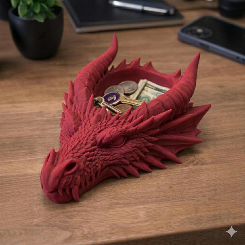 Dragon Head Storage Tray Gothic Jewelry Display Unique Storage Rack Fantasy Ornament for Bedroom Desk Home