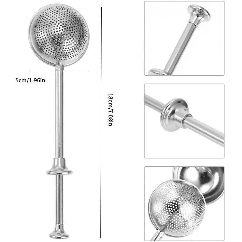 Adjustable Handle Tea Infuser - Stainless Steel Reusable Filter for Tea Sugar Baking Spices