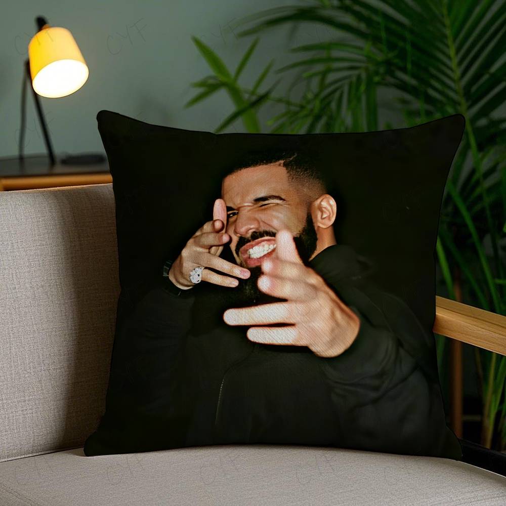 Hot Cool Singer D-Drake Pillow Case Custom Printed Brushed Fleece Pillow, Baby Skin-Touch, Eco-Friendly Dye-Sublimation Cushion