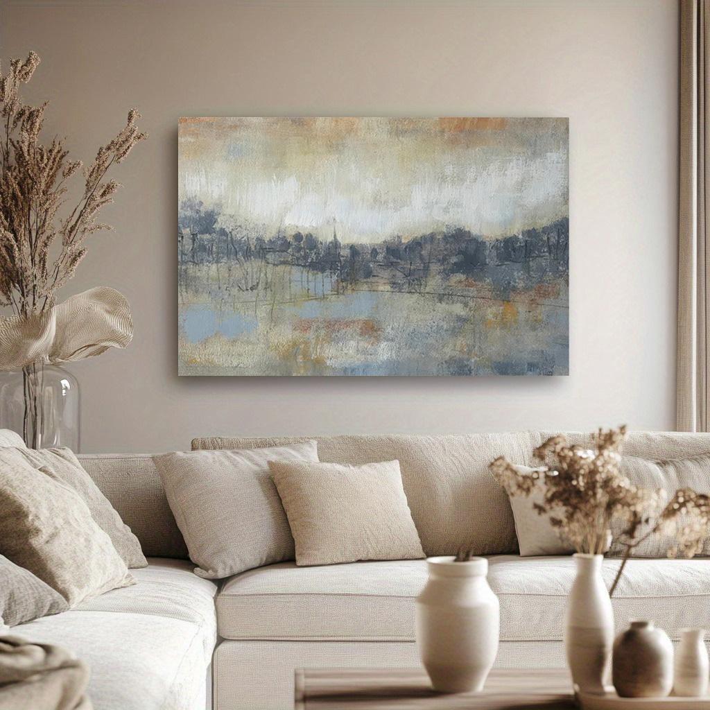 Arte murale su tela - Qualità premium per la decorazione di casa e ufficio, perfetta per la decorazione della stanza Cool Grey Horizon I' Canvas Art