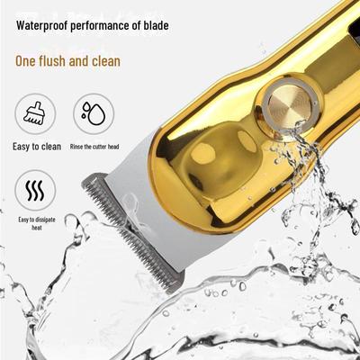 Men's Portable Electric Hair Clippers with Digital Display for Carving and Bald Styles